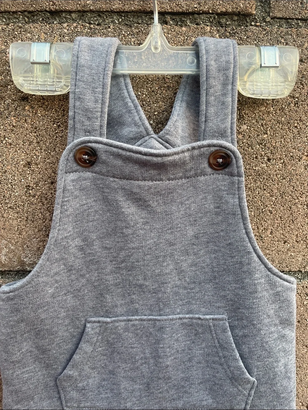 🌈 Old navy Baby Boy Girl Overalls Romper Tan Sz 0/3MPants